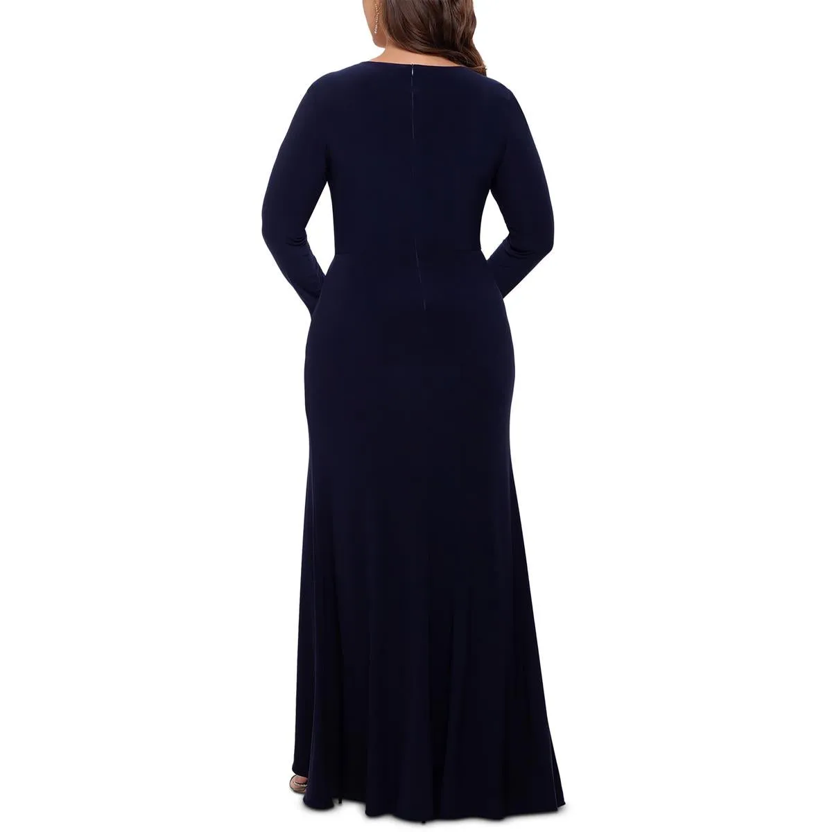 Trending Now Plus Womens Knit V-Neck Evening Dress  Dont Miss Out!