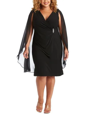 Trending Now Plus Womens Scuba Sheer Mini Sheath Dress  Last Few Pieces!