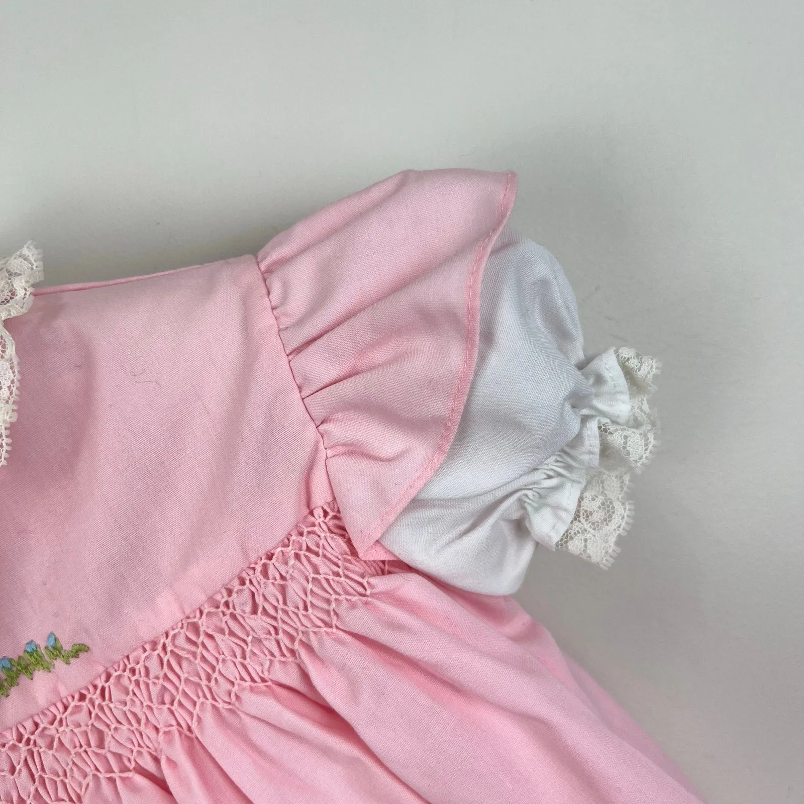 Trending Now Vintage Cherubs Smocked Pink Duck Dress 9 Months  Last Chance!