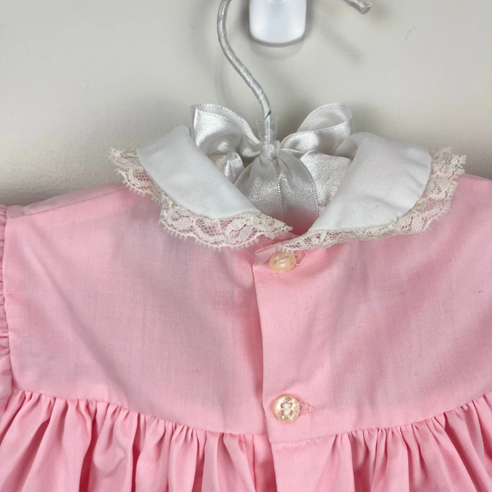 Trending Now Vintage Cherubs Smocked Pink Duck Dress 9 Months  Last Chance!