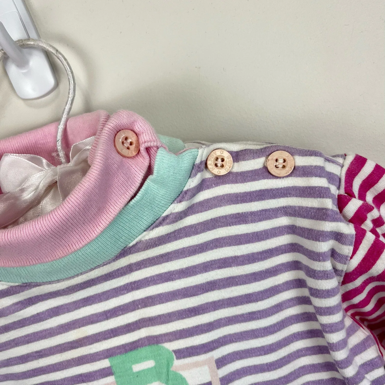 Trending Now Vintage Happy Kids Striped ABC Shirt 18 Months  Almost Sold Out!
