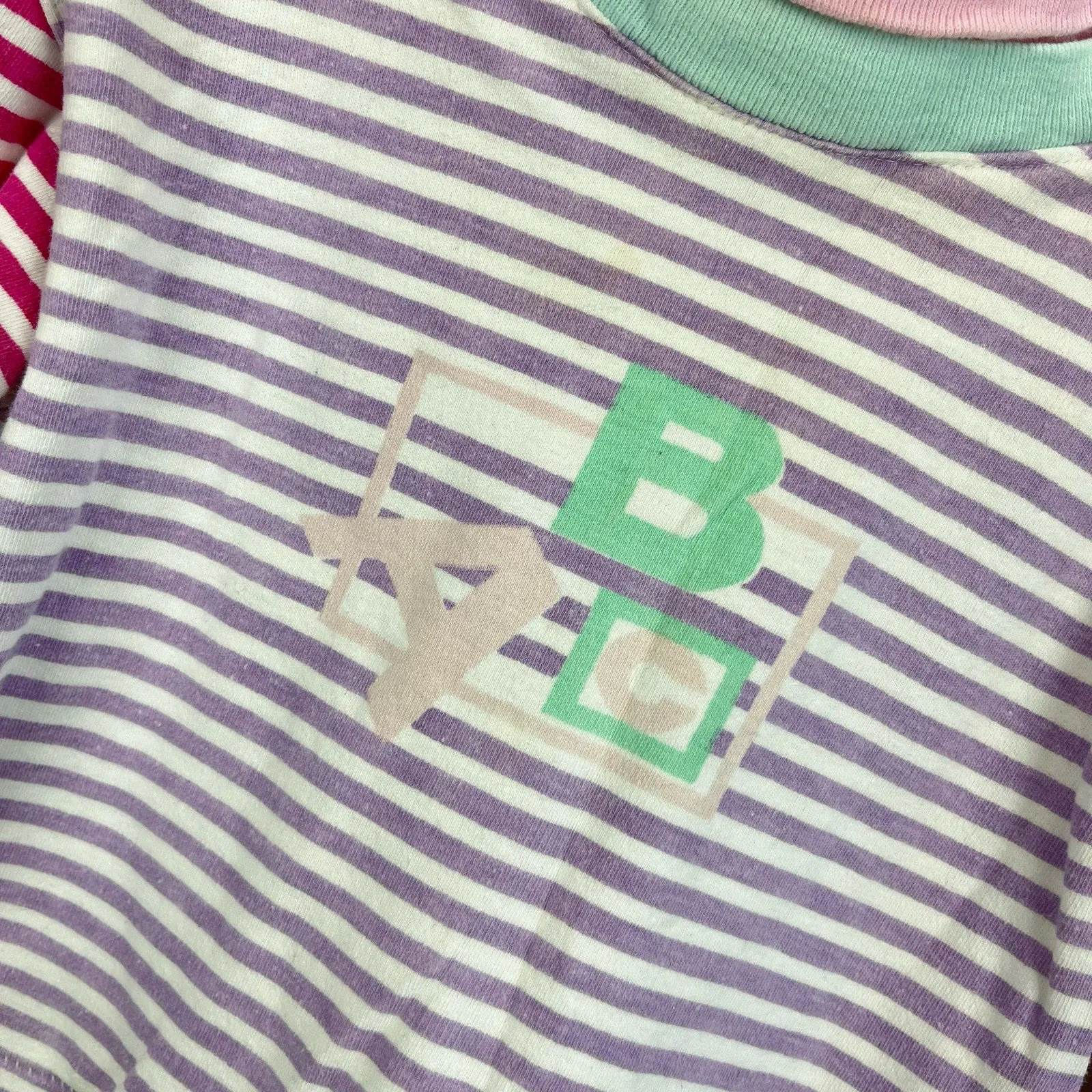 Trending Now Vintage Happy Kids Striped ABC Shirt 18 Months  Almost Sold Out!