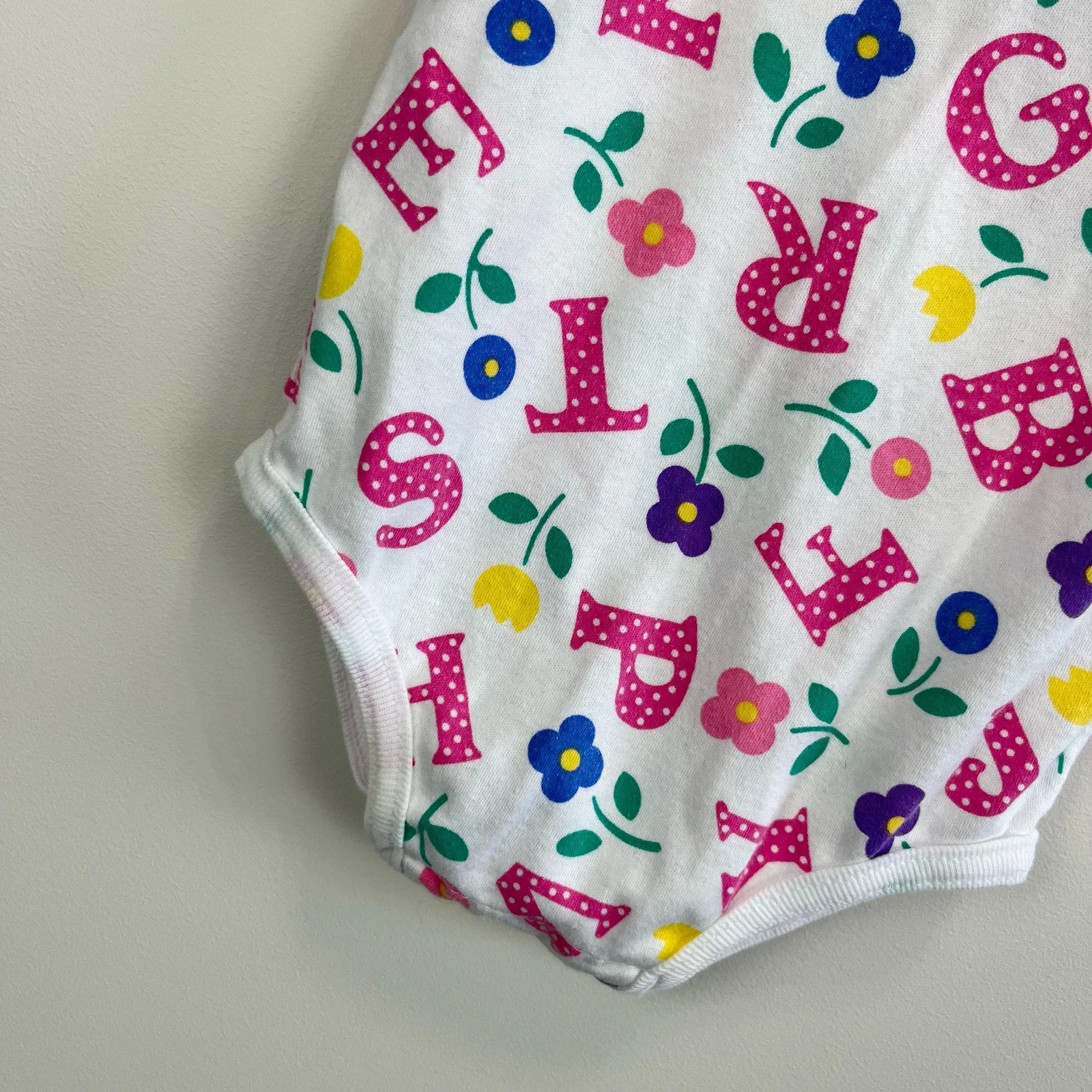 Trending Now Vintage Healthtex Floral Alphabet Bodysuit 24 Months  Last Few Pieces!