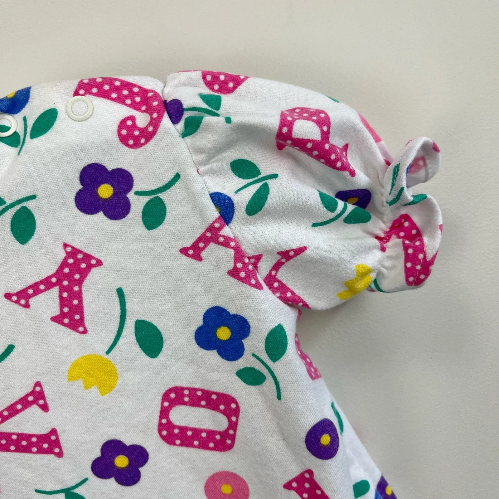Trending Now Vintage Healthtex Floral Alphabet Bodysuit 24 Months  Last Few Pieces!