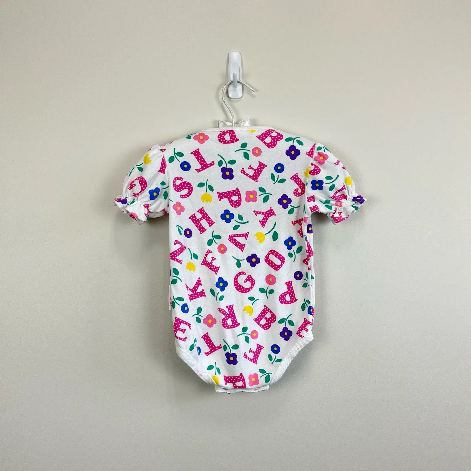 Trending Now Vintage Healthtex Floral Alphabet Bodysuit 24 Months  Last Few Pieces!