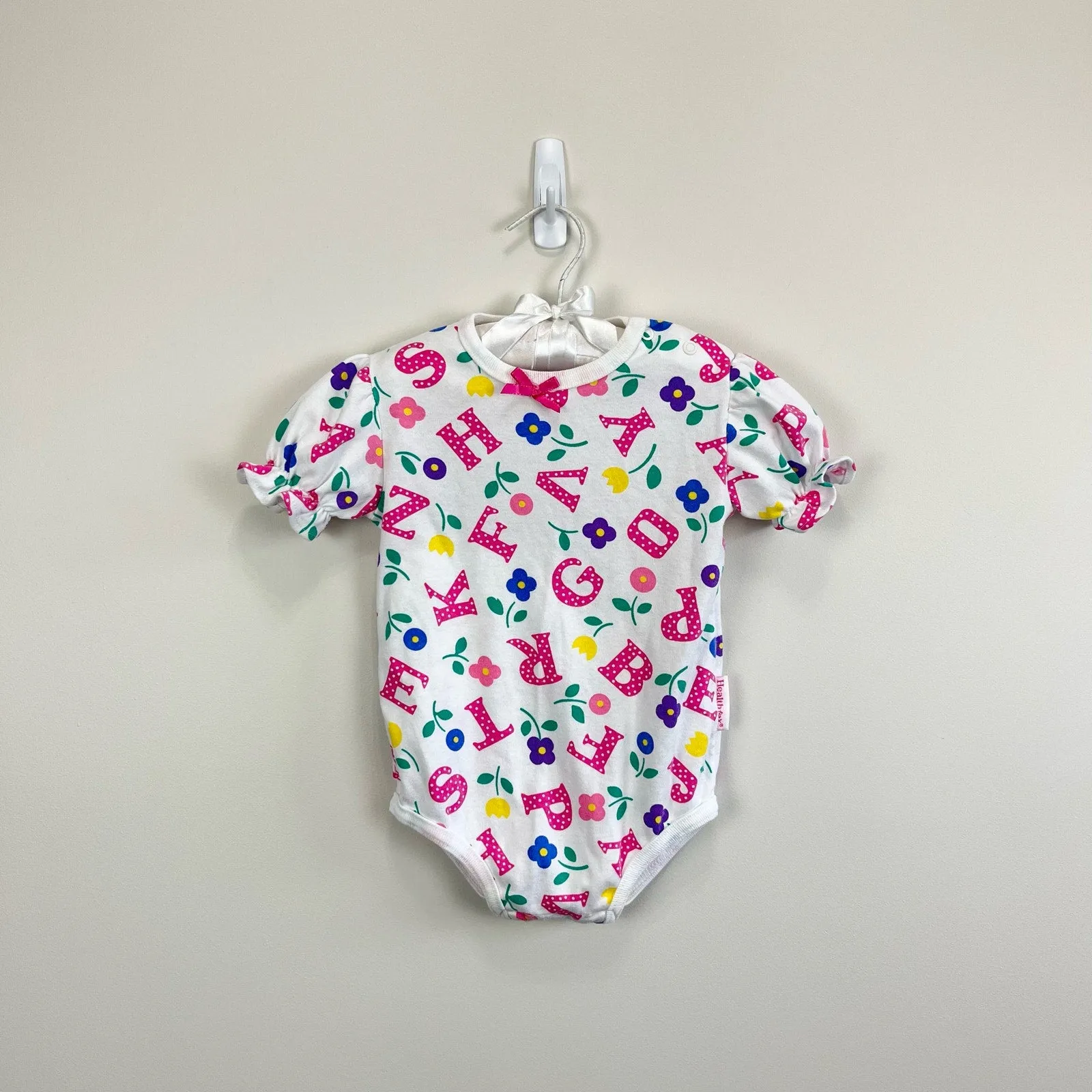 Trending Now Vintage Healthtex Floral Alphabet Bodysuit 24 Months  Last Few Pieces!