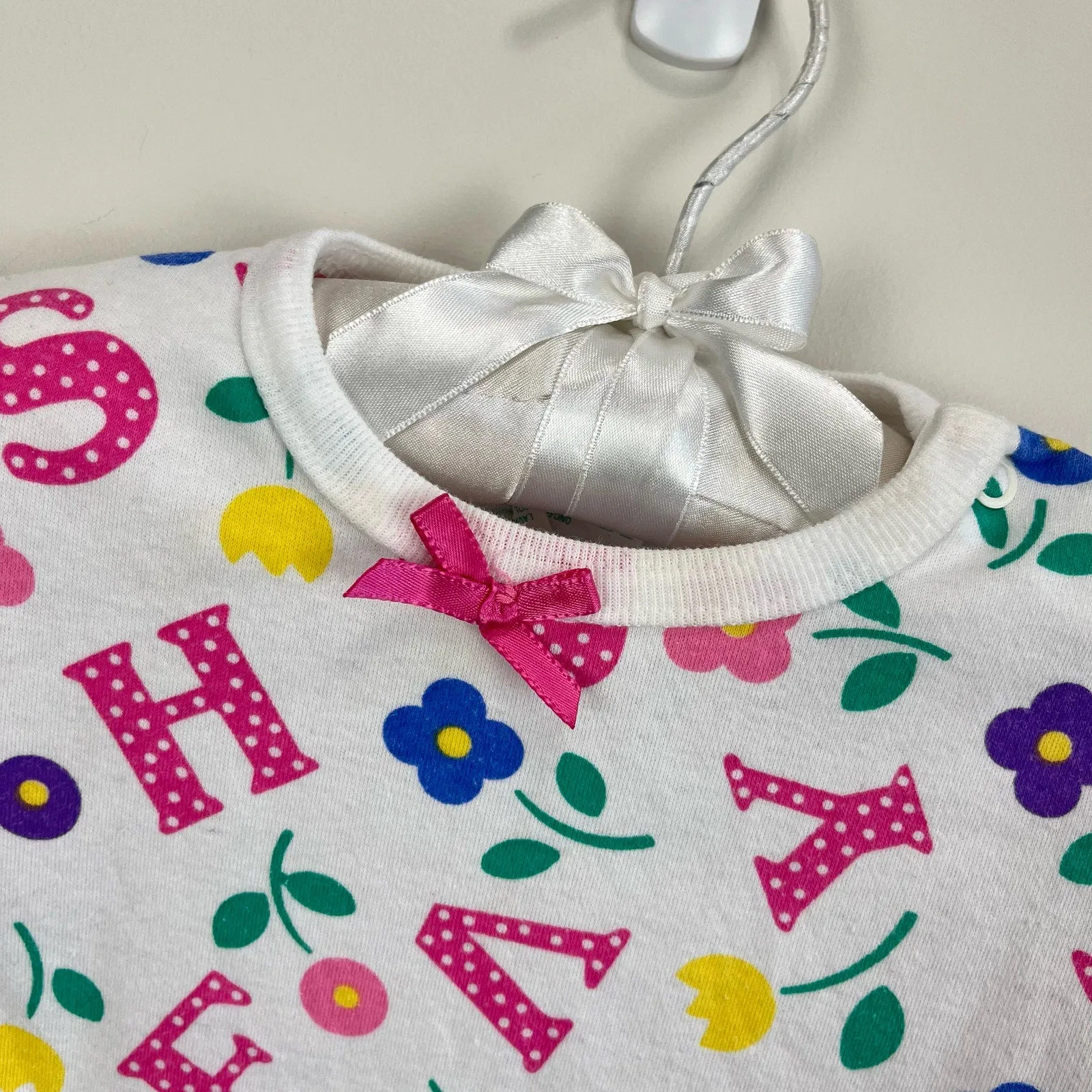 Trending Now Vintage Healthtex Floral Alphabet Bodysuit 24 Months  Last Few Pieces!