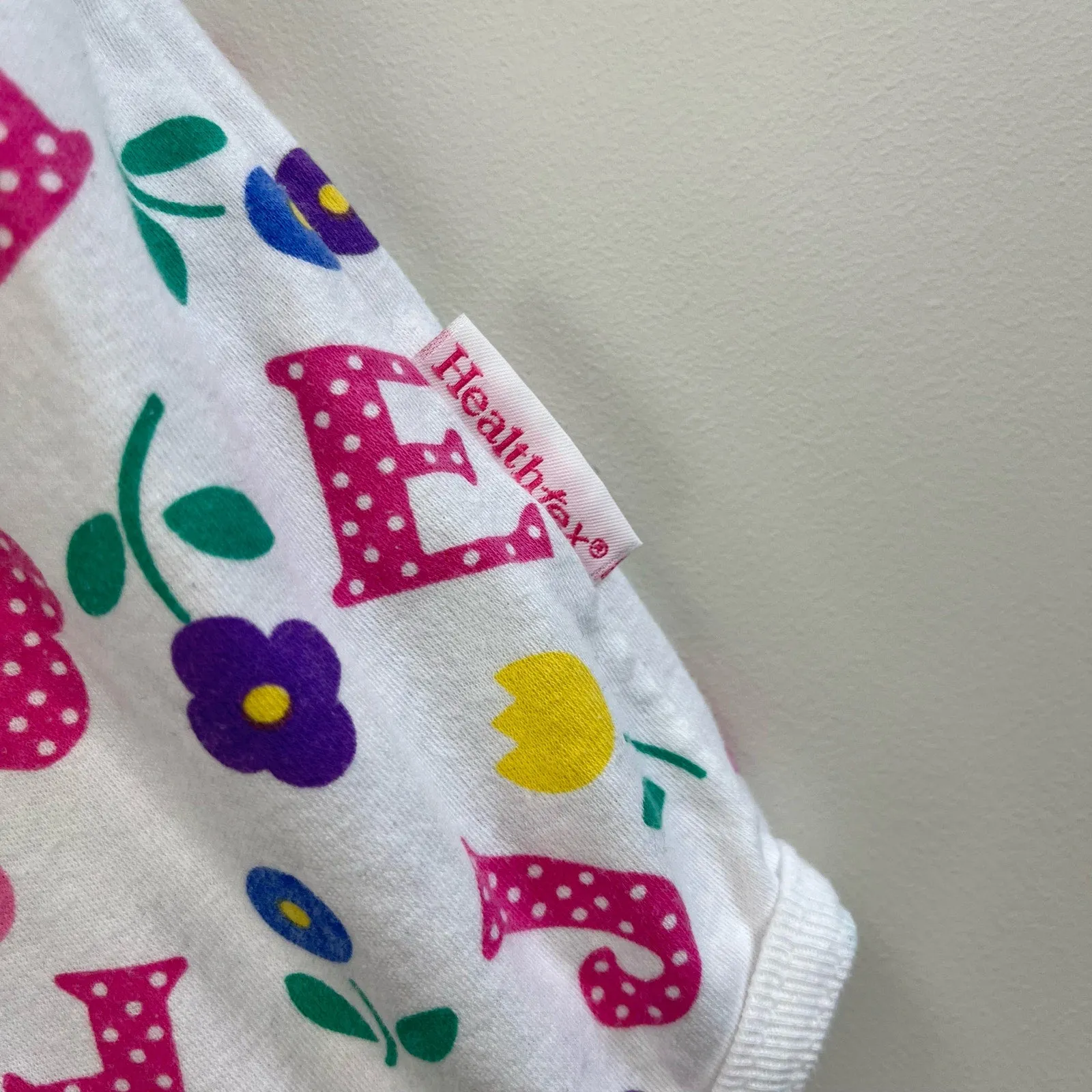 Trending Now Vintage Healthtex Floral Alphabet Bodysuit 24 Months  Last Few Pieces!