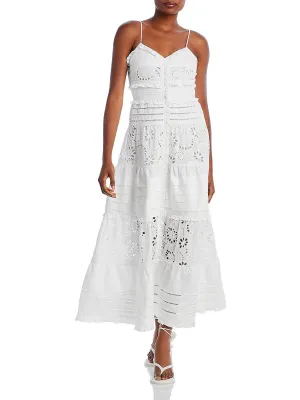 Trending Now Womens Eyelet Lace Spaghetti Straps Sundress  Stylish & Comfortable