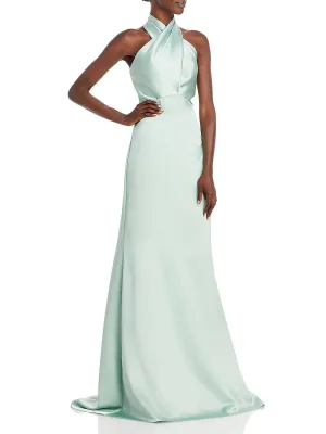 Trending Now Womens Satin Criss-Cross Evening Dress  Almost Sold Out!