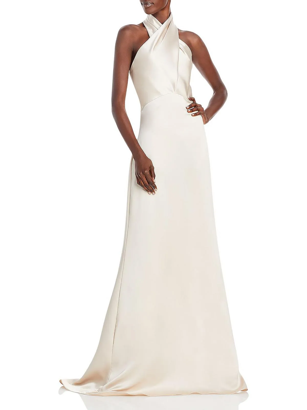 Trending Now Womens Satin Criss-Cross Evening Dress  Almost Sold Out!