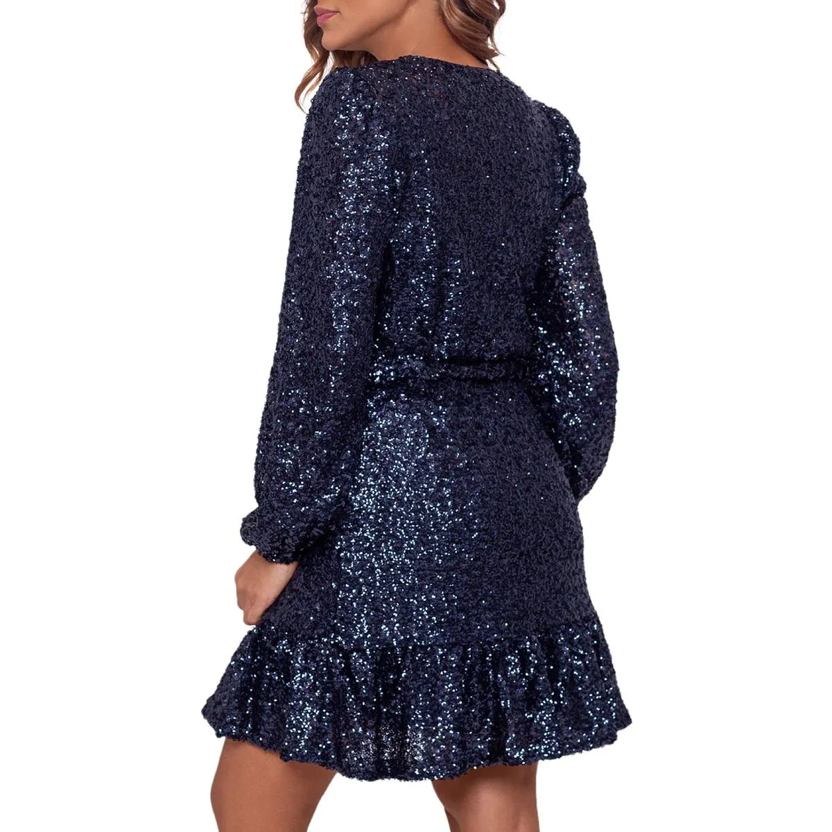 Trending Now Womens Sequined Long Sleeves Cocktail and Party Dress  Today Only!