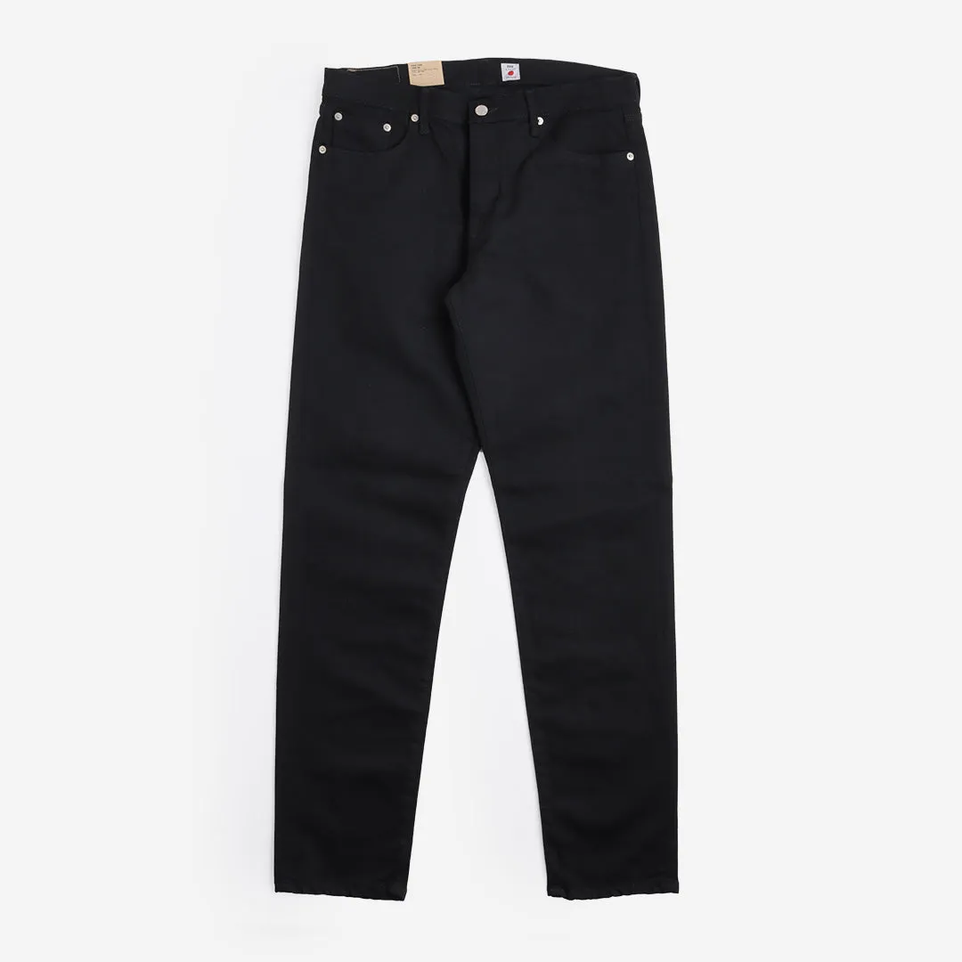 Trendy 2025 Edwin Regular Tapered Kaihara Black x Black Stretch 12.5oz Denim Jeans  Dont Miss Out!