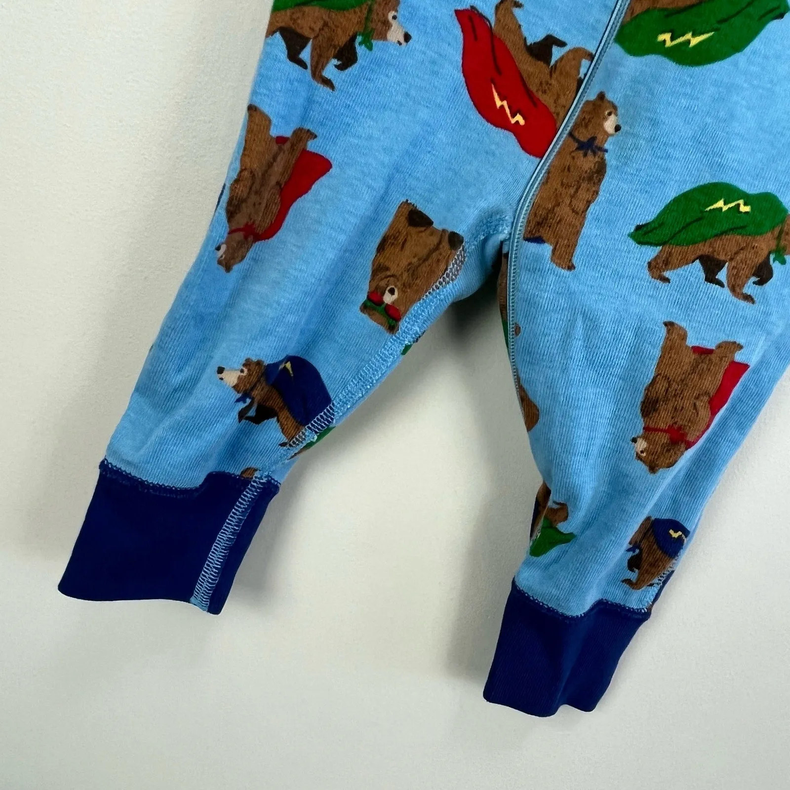 Trendy 2025 Hanna Andersson Blue Super Hero Bear Pajamas 60 cm 6-9 Months  Last Chance!