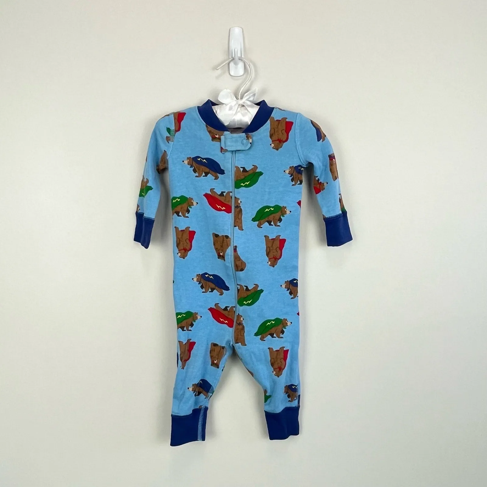 Trendy 2025 Hanna Andersson Blue Super Hero Bear Pajamas 60 cm 6-9 Months  Last Chance!