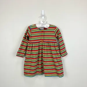 Trendy 2025 Hanna Andersson Long Sleeve Rainbow Striped Play Dress 80 cm 18-24 Months  Last Chance!