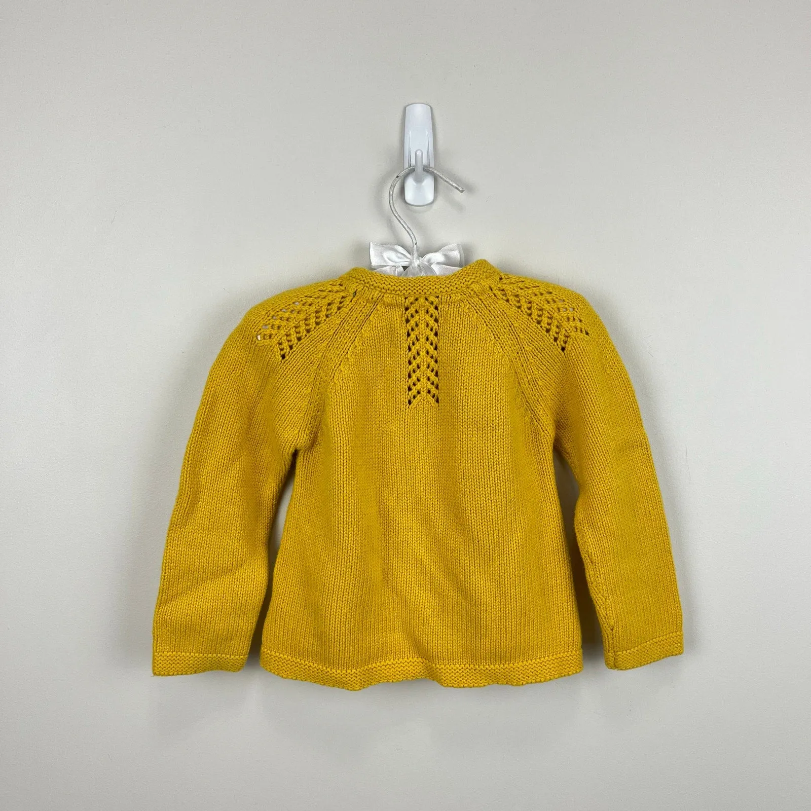 Trendy 2025 Mini Boden Golden Pointelle Cardigan Sweater 18-24 Months  Today Only!