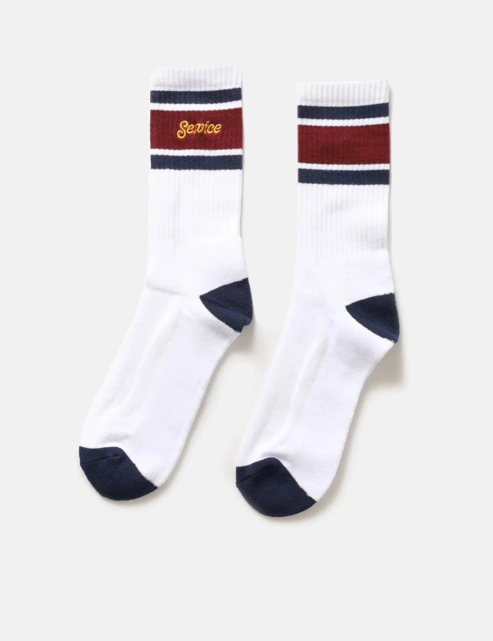 Trendy 2025 Service Works Logo Ringer Socks - White  Limited Stock!