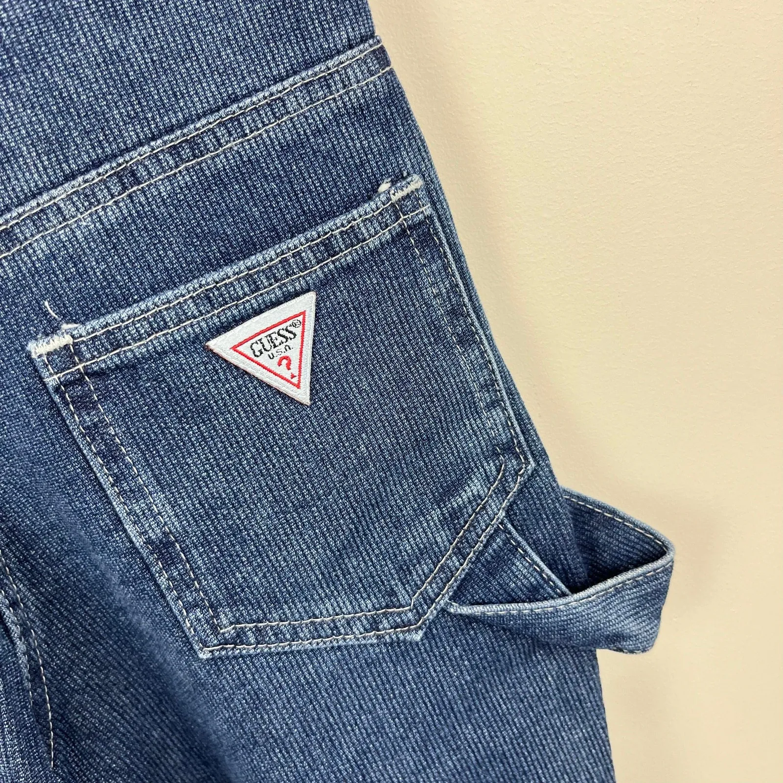 Trendy 2025 Vintage Baby Guess Blue Jean Overalls 12 Months NWT USA  Ends Soon!