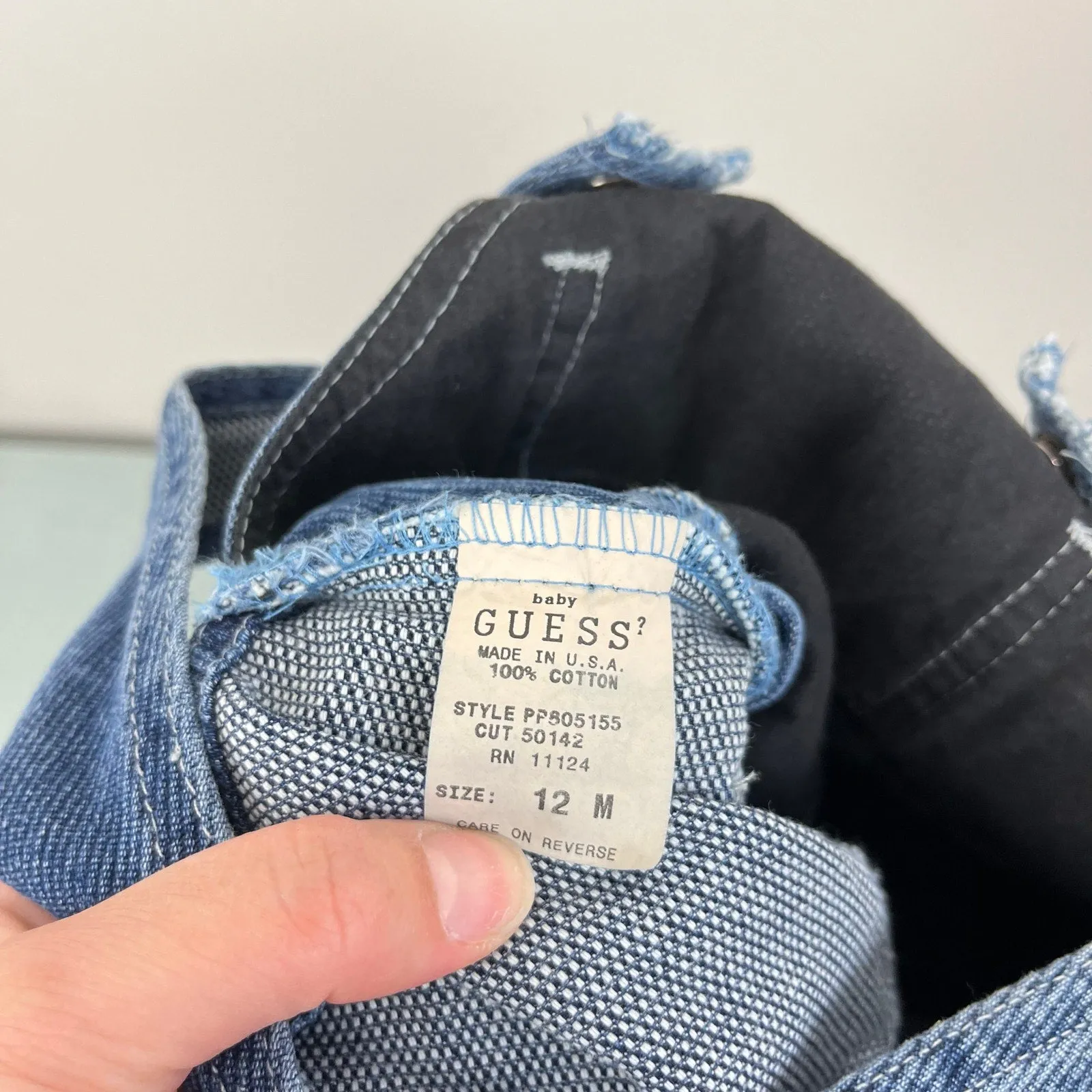 Trendy 2025 Vintage Baby Guess Blue Jean Overalls 12 Months NWT USA  Ends Soon!