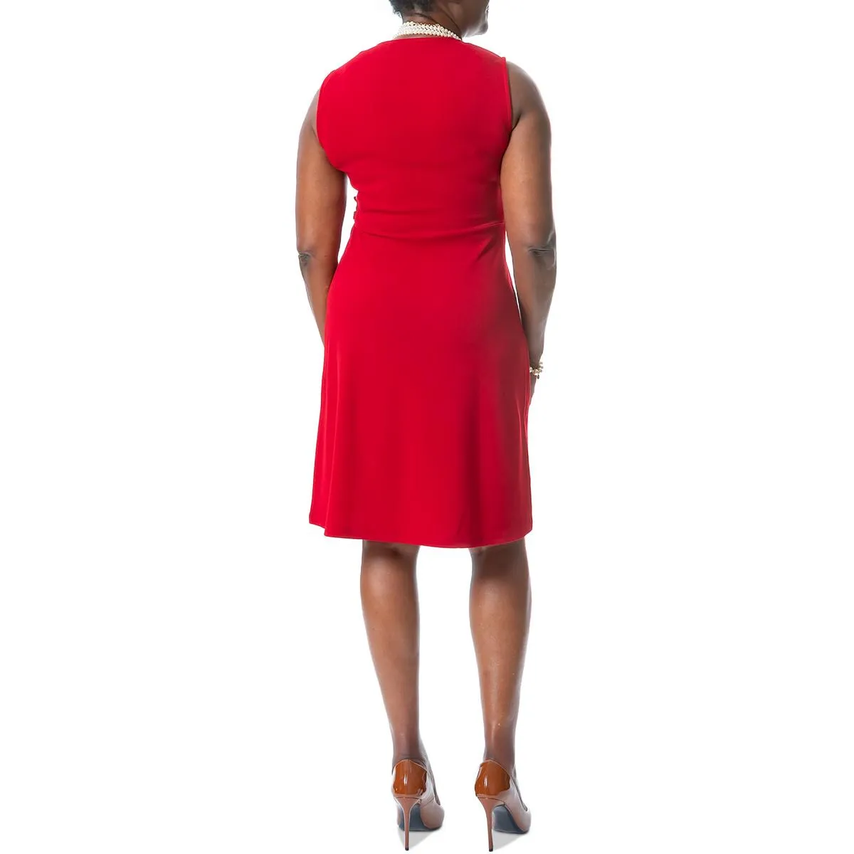 Trendy 2025 Womens V-Neck Knee Wrap Dress  Going Fast!