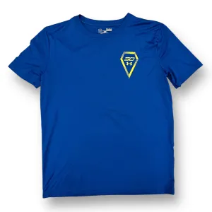 Under Armour Heatgear Youth Boys Size 12/14 YLG Royal Blue Loose Fit Tee