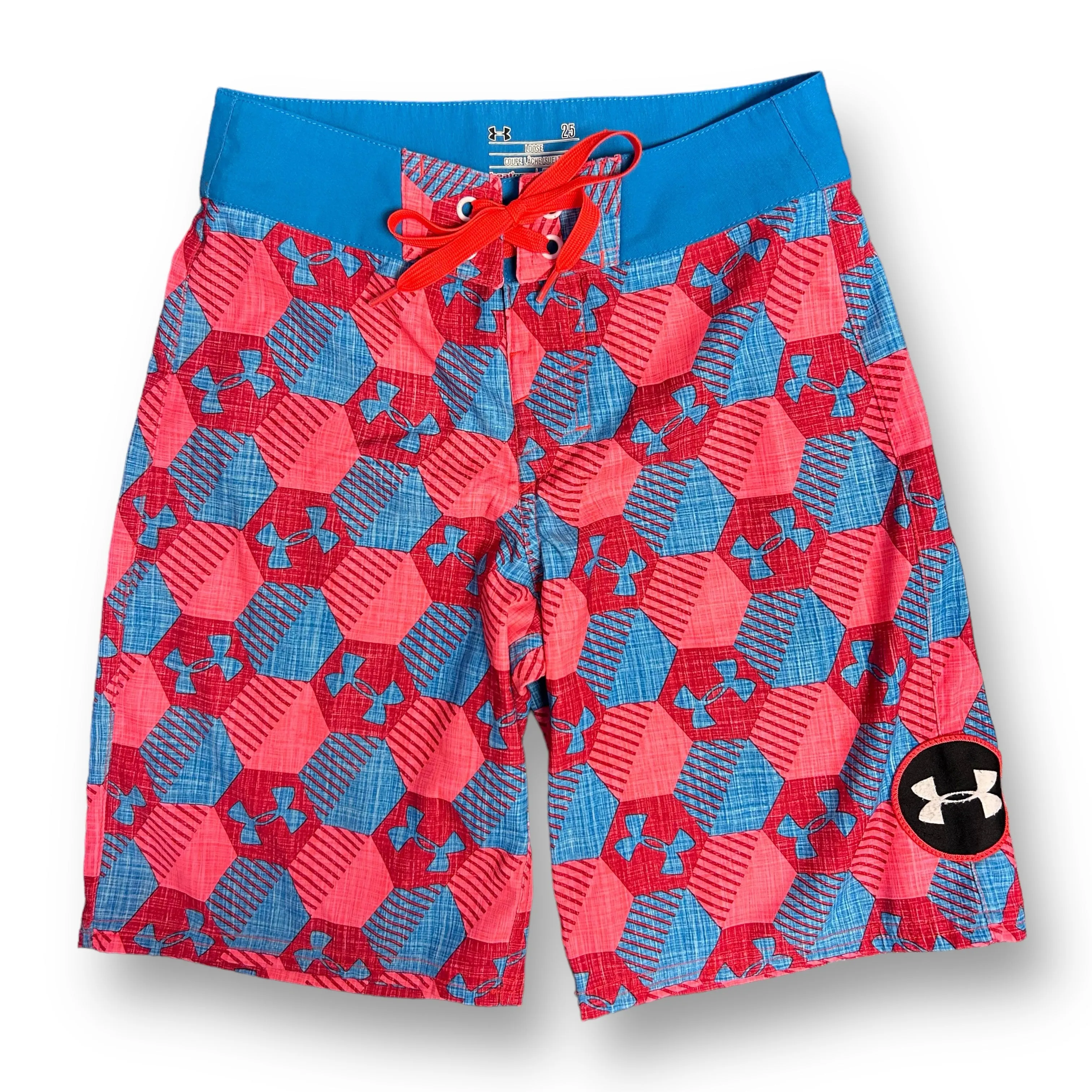 Under Armour Youth Boy Size 14/16 YXL Swim Trunks 25” Waist Loose Fit Swimwear