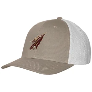 Uscape Men's Arrowhead Logo Adjustable Richardson 112 Trucker Cap - Khaki/White