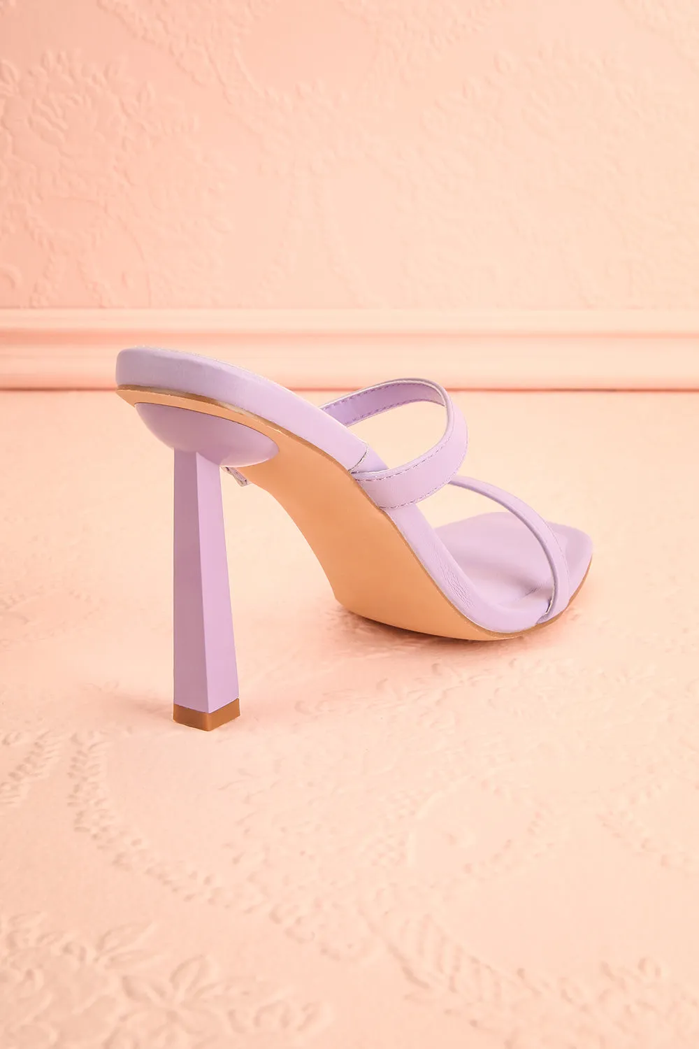 Ushuaia Lilac | Square Toe Heeled Sandals