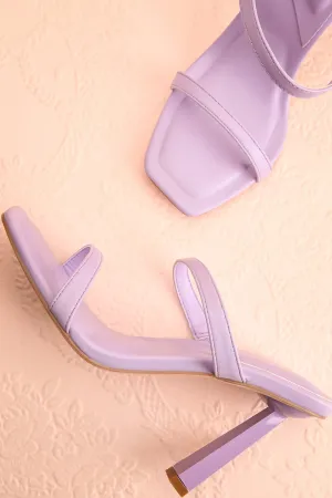 Ushuaia Lilac | Square Toe Heeled Sandals