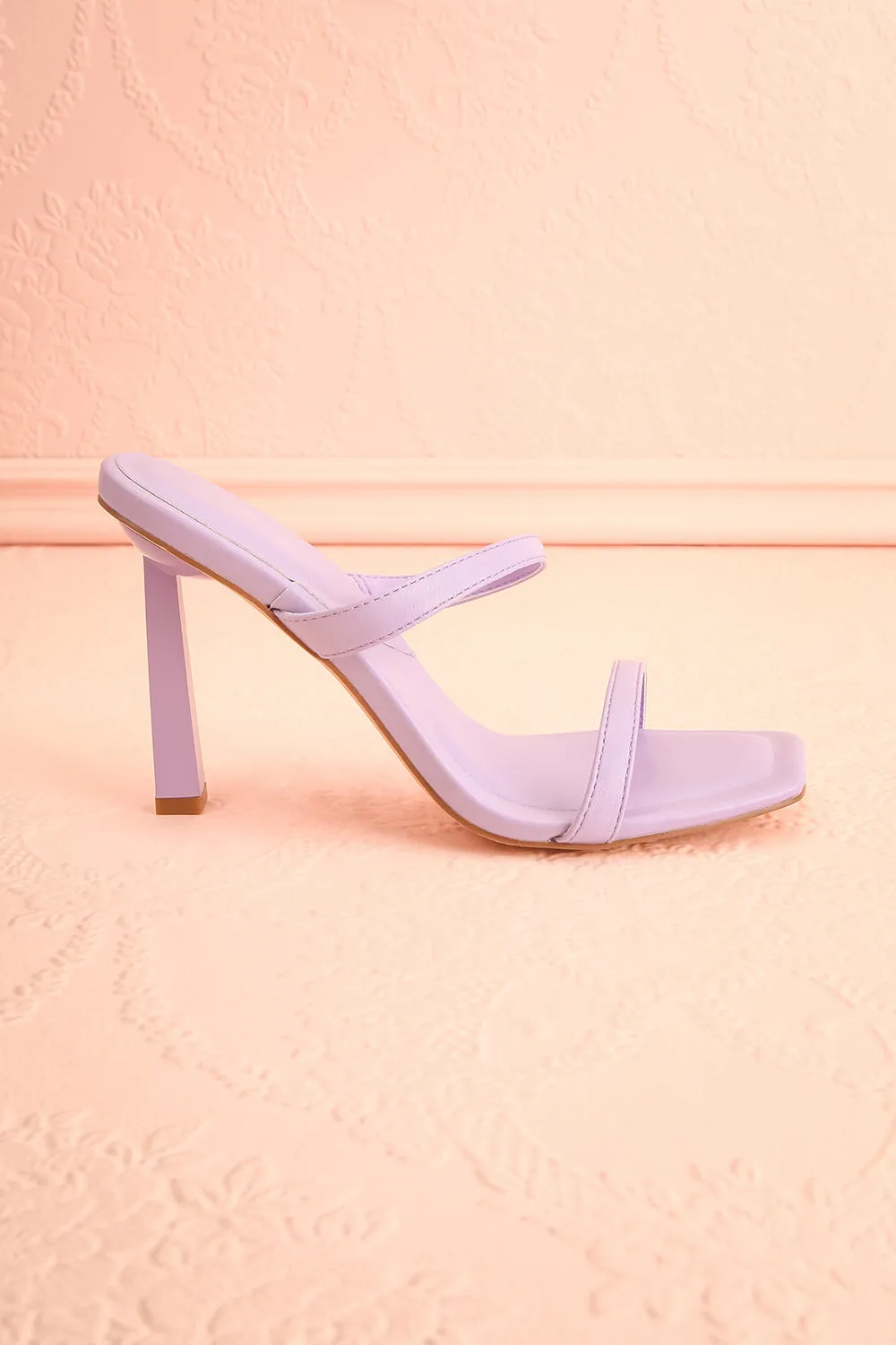 Ushuaia Lilac | Square Toe Heeled Sandals