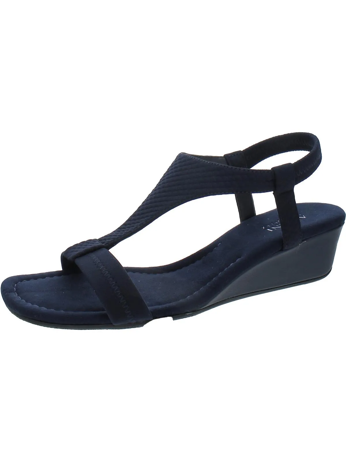 Vacanza Womens Faux Leather Wedge Sandals