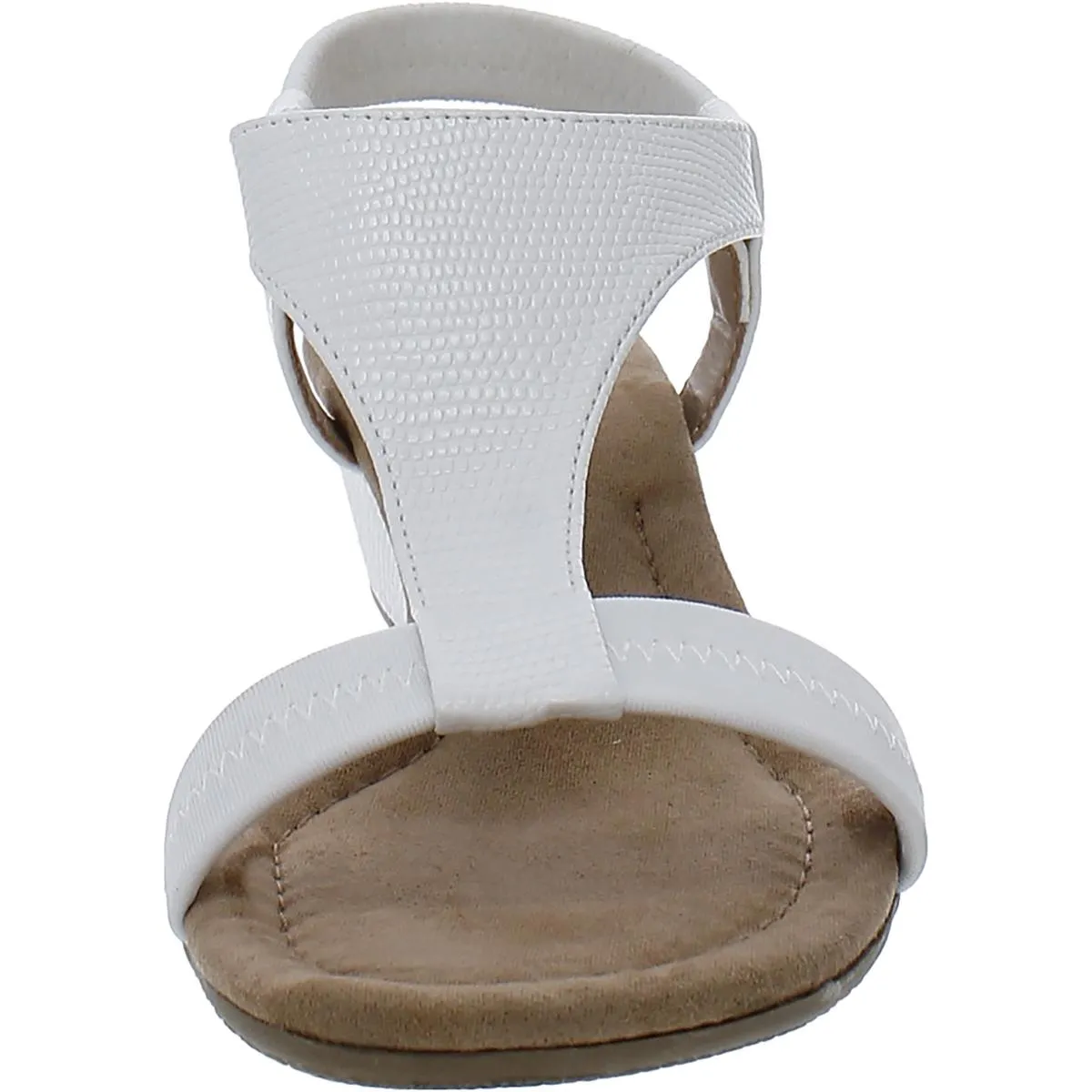 Vacanza Womens Faux Leather Wedge Sandals