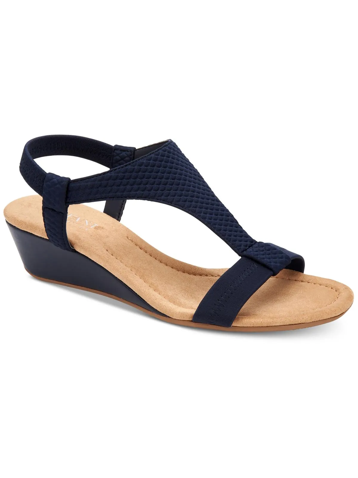 Vacanza Womens Faux Leather Wedge Sandals