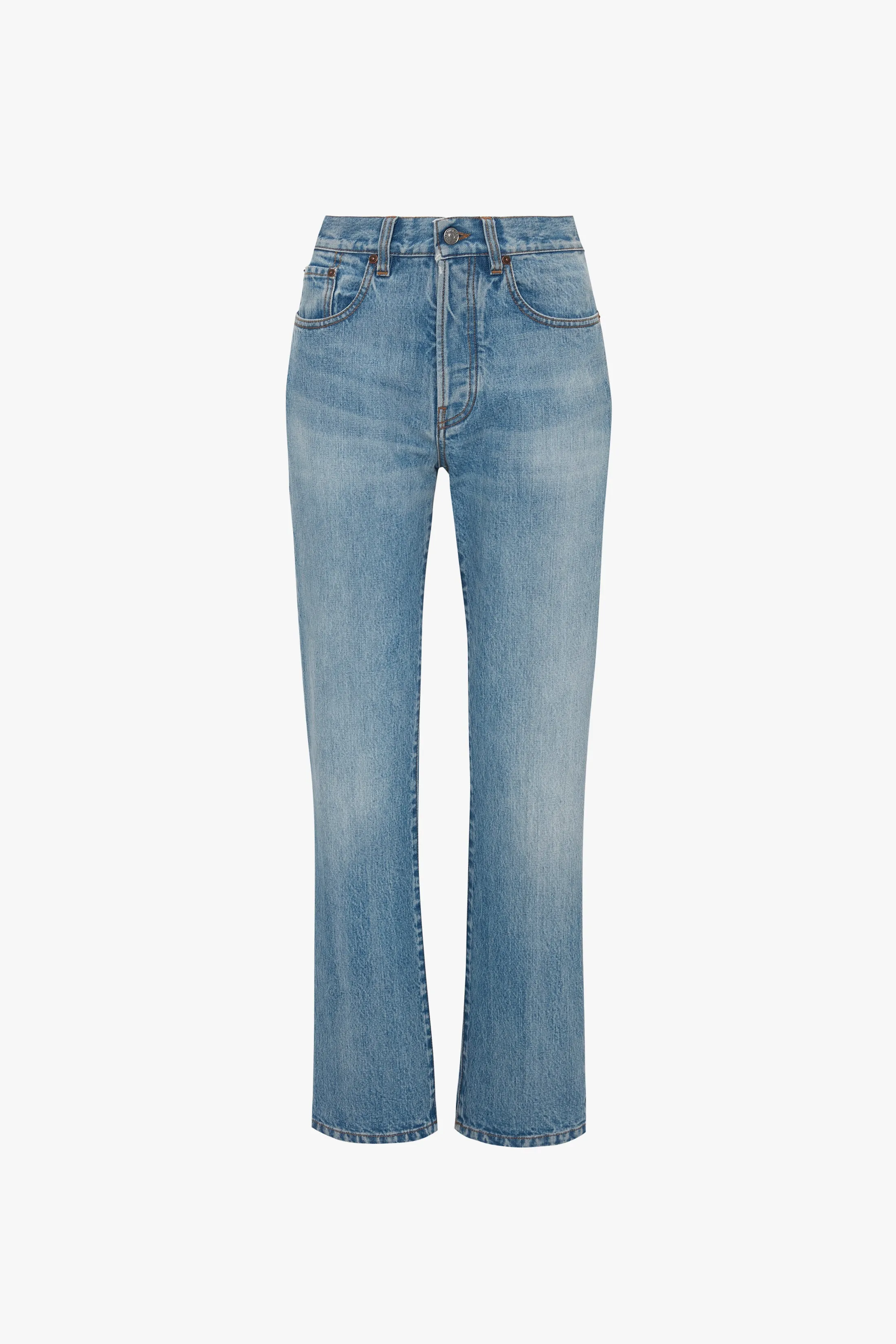 Victoria Mid-Rise Jean In Light Blue Victoria Beckham