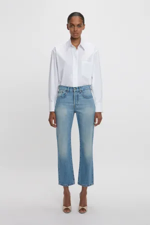 Victoria Mid-Rise Jean In Light Blue Victoria Beckham