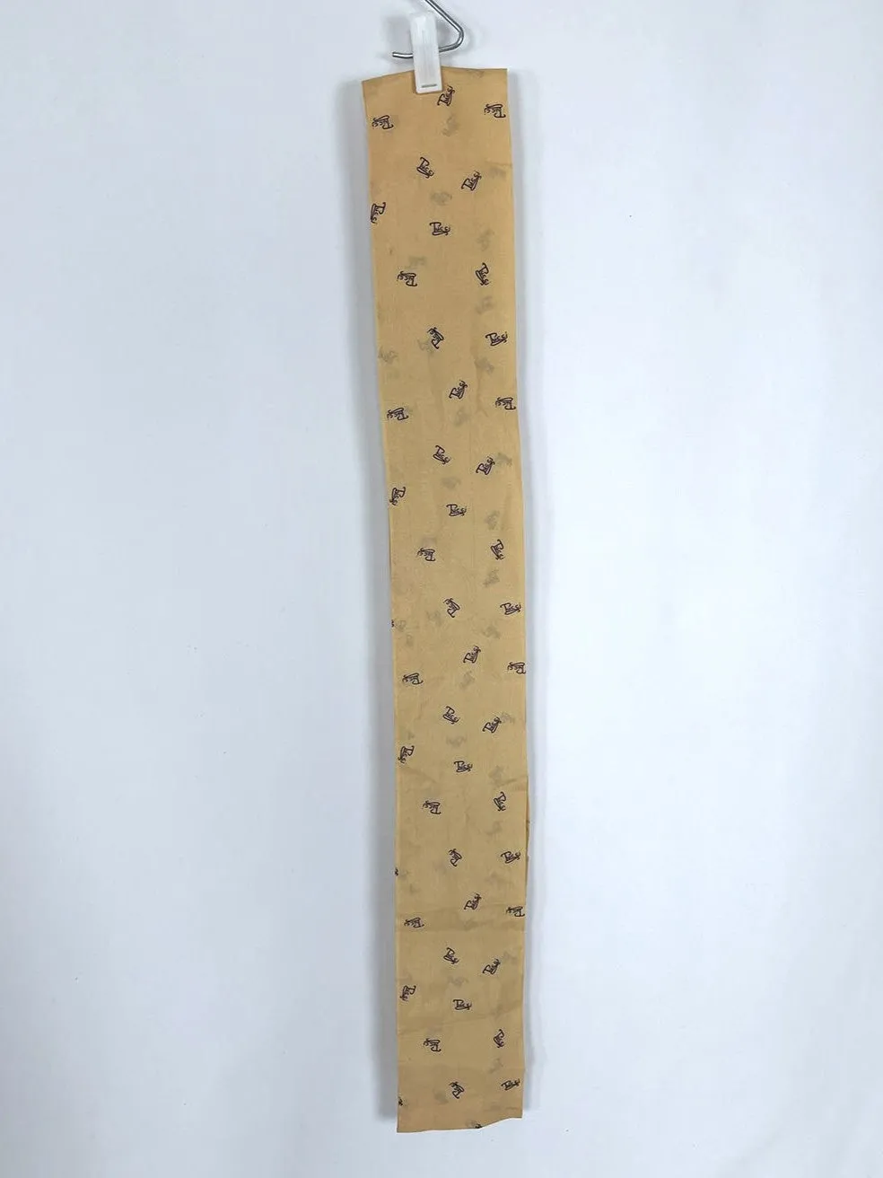 Vintage Tucci Peach & Black Signature Long Scarf