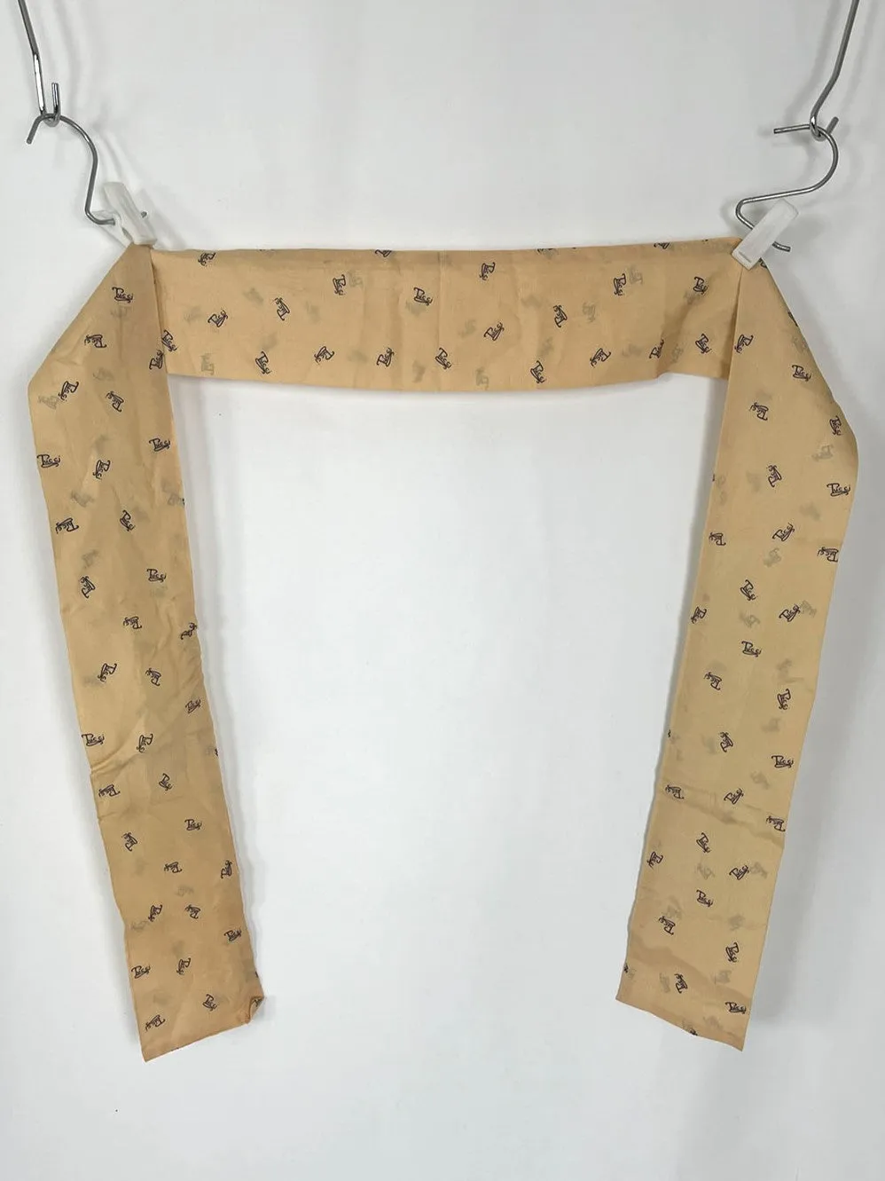 Vintage Tucci Peach & Black Signature Long Scarf