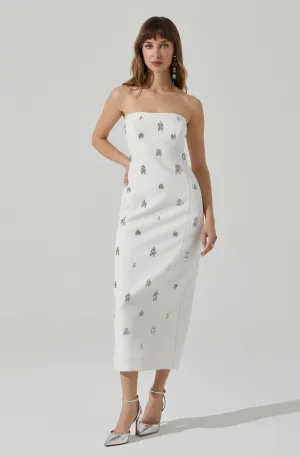 VIP Favorite Camryn Embellished Strapless Midi Dress  Last Few Pieces!
