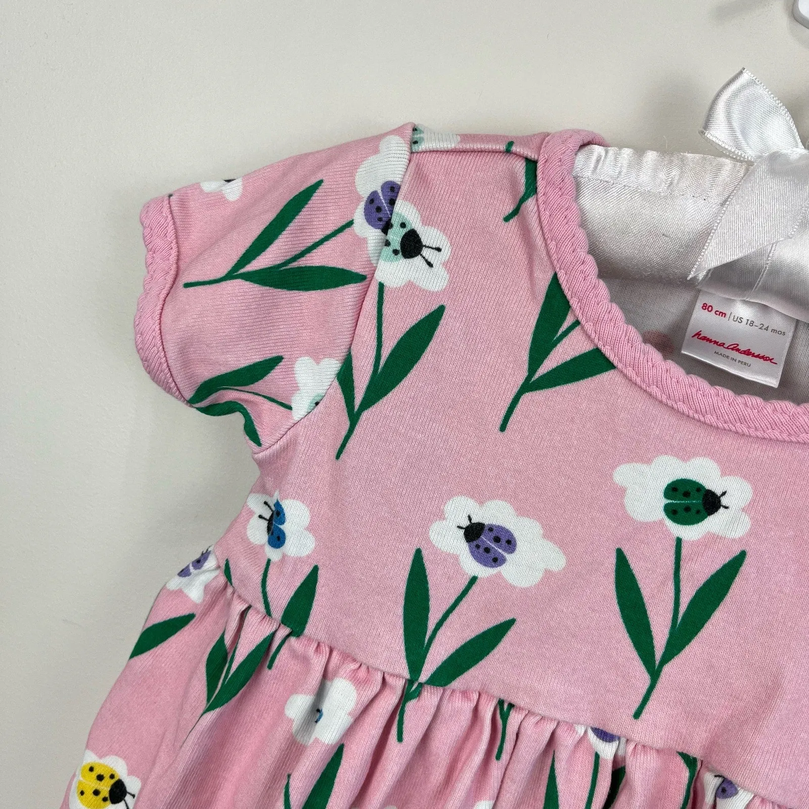 VIP Favorite Hanna Andersson Short Sleeve Floral Play Dress Dress 80 cm 18-24 Months  Today Only!