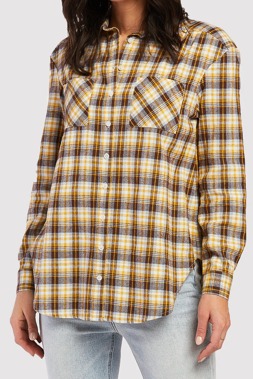 VIP Favorite Long Sleeve Button Down Shirt, Chest Patch Pockets Shirred Shoulder Detail  Almost Gone!