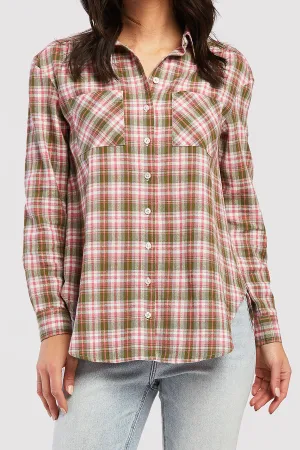 VIP Favorite Long Sleeve Button Down Shirt, Chest Patch Pockets Shirred Shoulder Detail  Almost Gone!