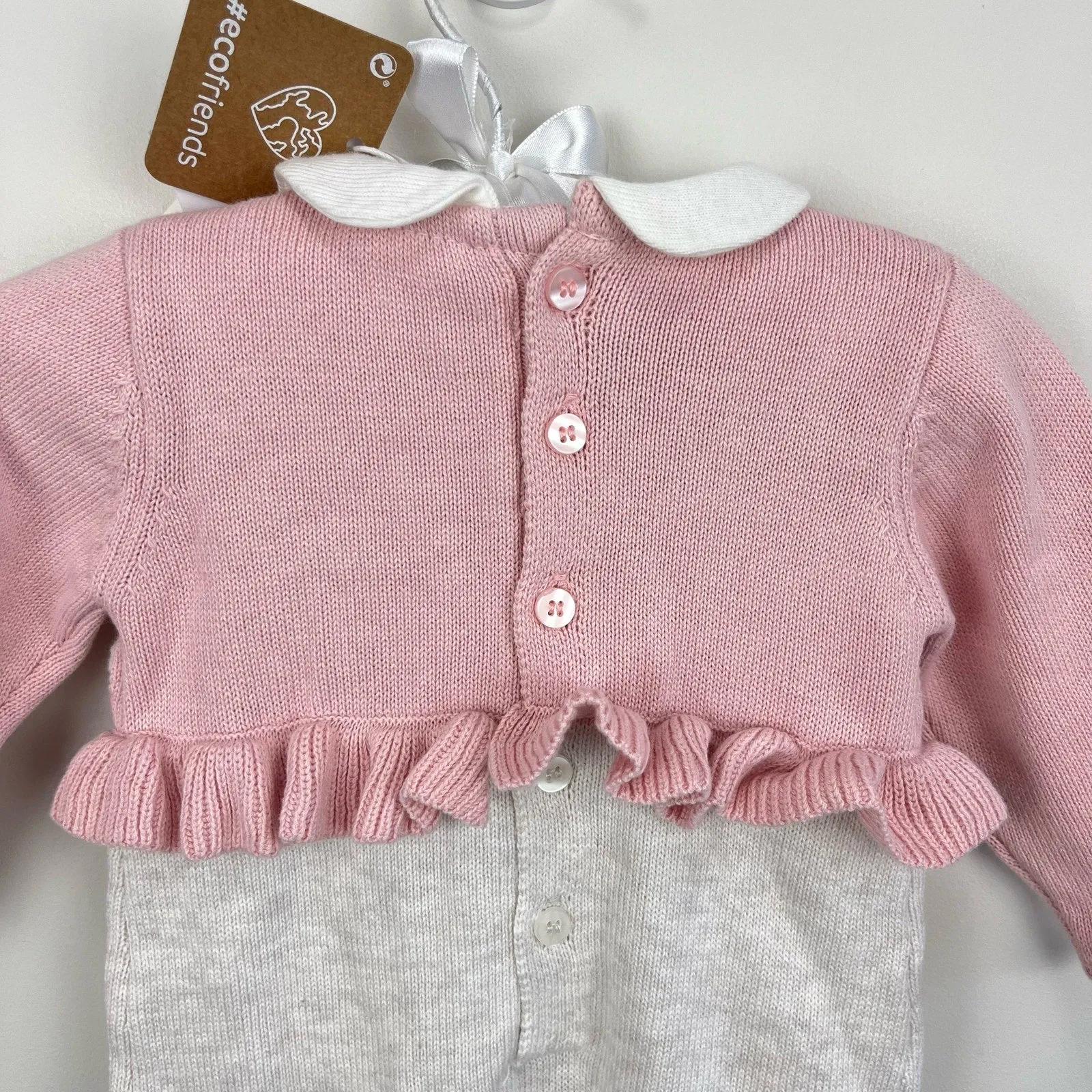 VIP Favorite Mayoral Baby Girls Rose Knitted Bow Romper 2-4 Months NWT  Ends Soon!