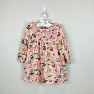 VIP Favorite Mini Boden Printed Jersey Dress Provence Pink Dusty Animals 9-12 Months  Almost Sold Out!