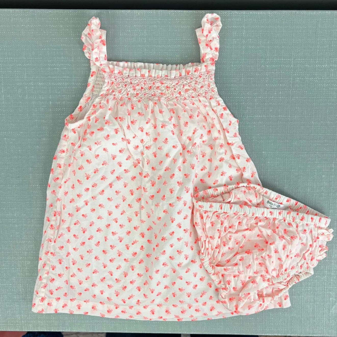 VIP Favorite Mini Boden Smocked Ruffle Tank Dress 3-6 Months  Last Few Pieces!