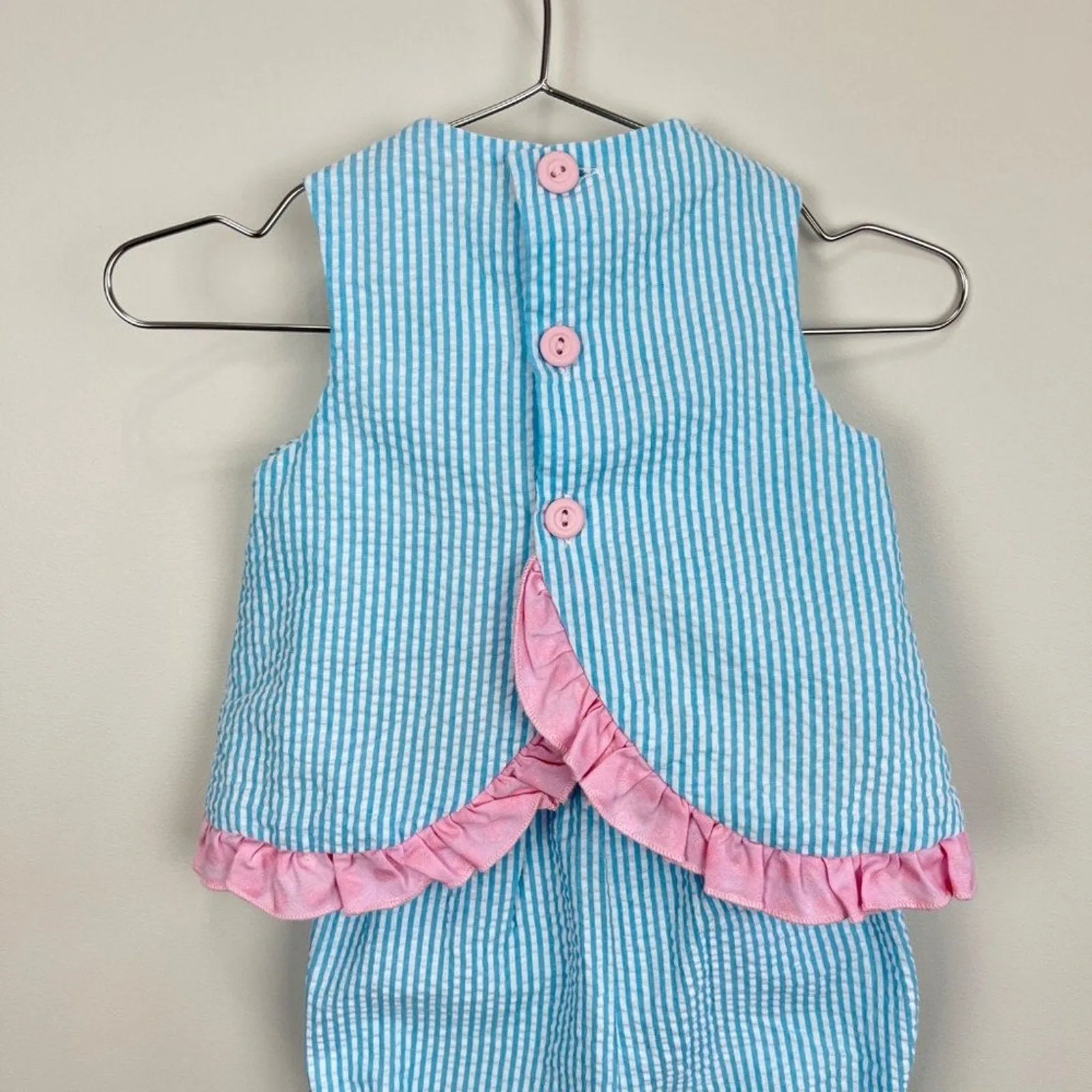 VIP Favorite The Bailey Boys Blue Seersucker Mermaid Outfit 3 Months  Going Fast!