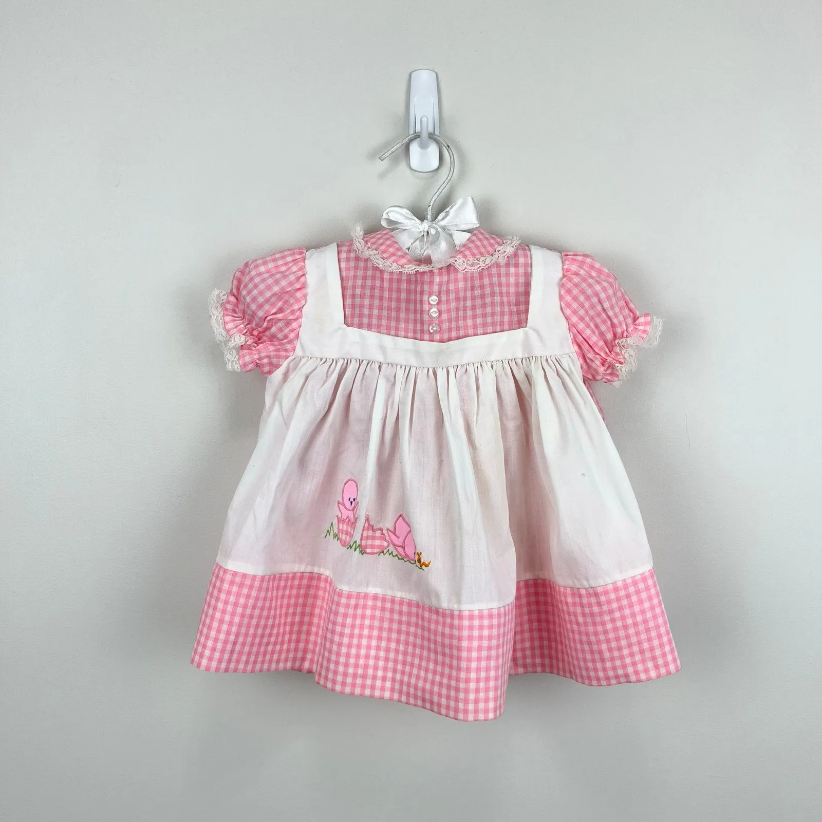 VIP Favorite Vintage Cherubs Pink Gingham Baby Chick Dress 9 Months  Dont Miss Out!
