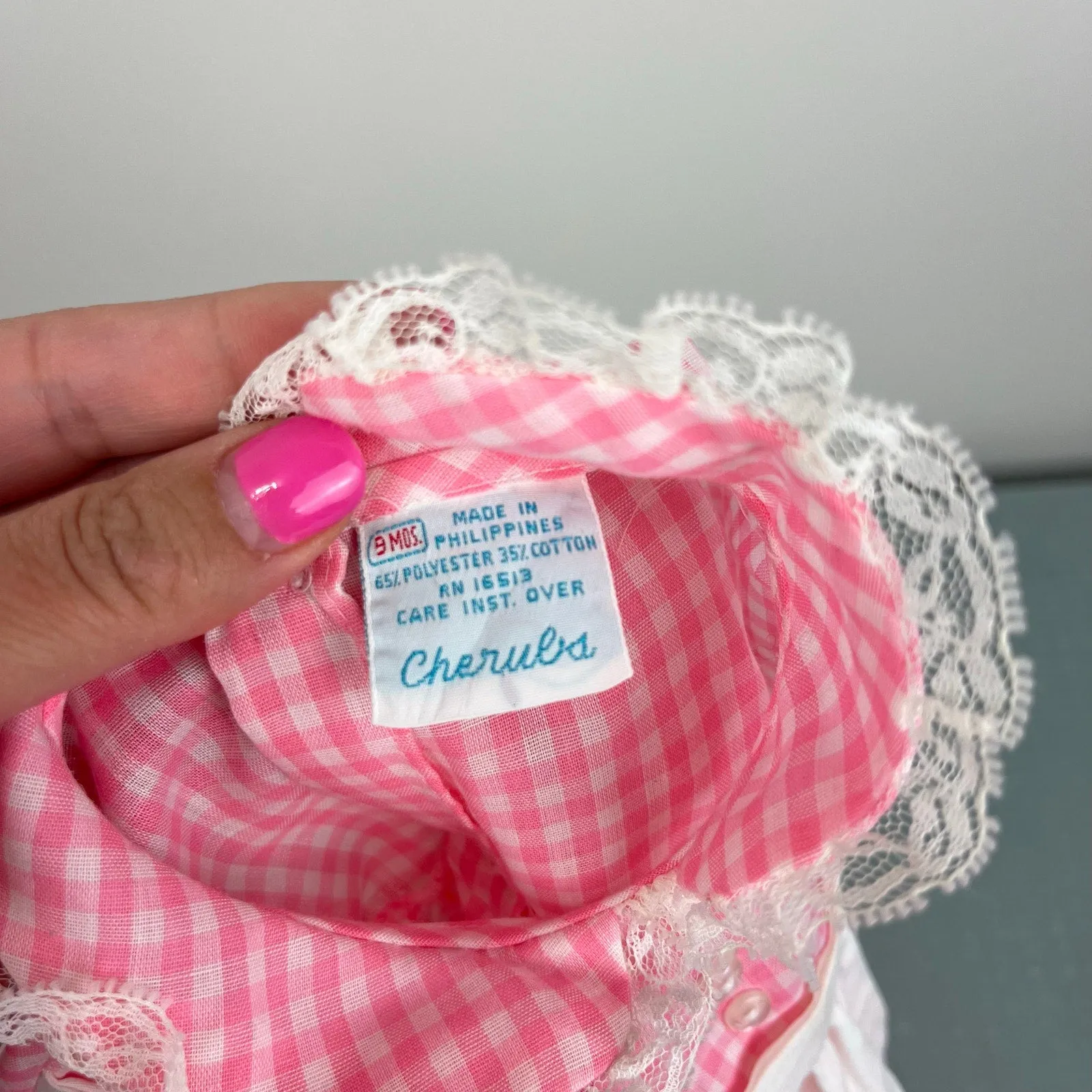 VIP Favorite Vintage Cherubs Pink Gingham Baby Chick Dress 9 Months  Dont Miss Out!