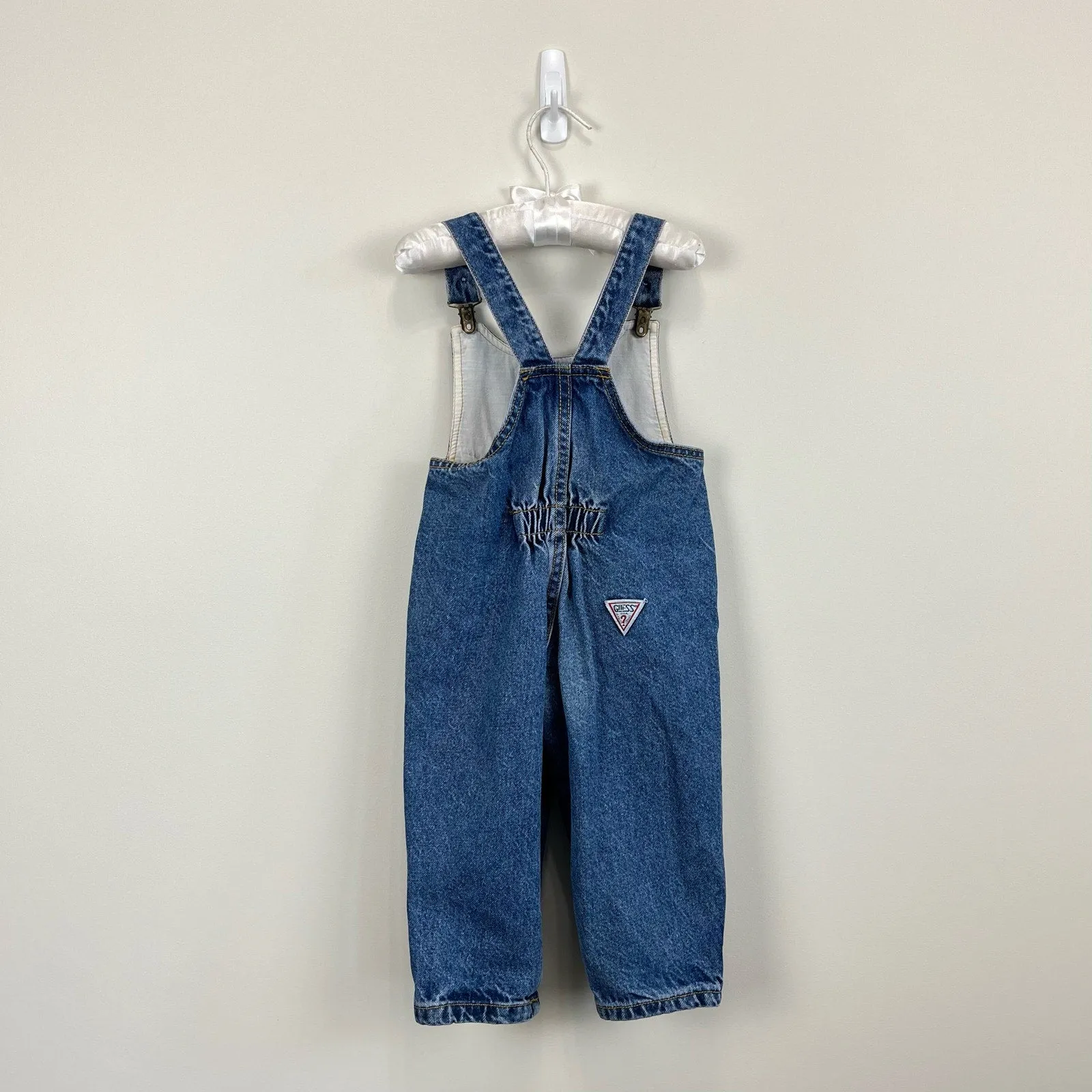 VIP Favorite Vintage Guess Leather Patch Overalls 2T USA  Last Chance!