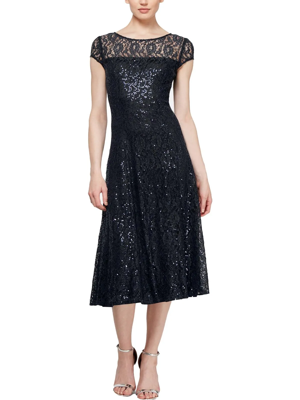 VIP Favorite Womens Lace Sequined Midi Dress  Limited Release!